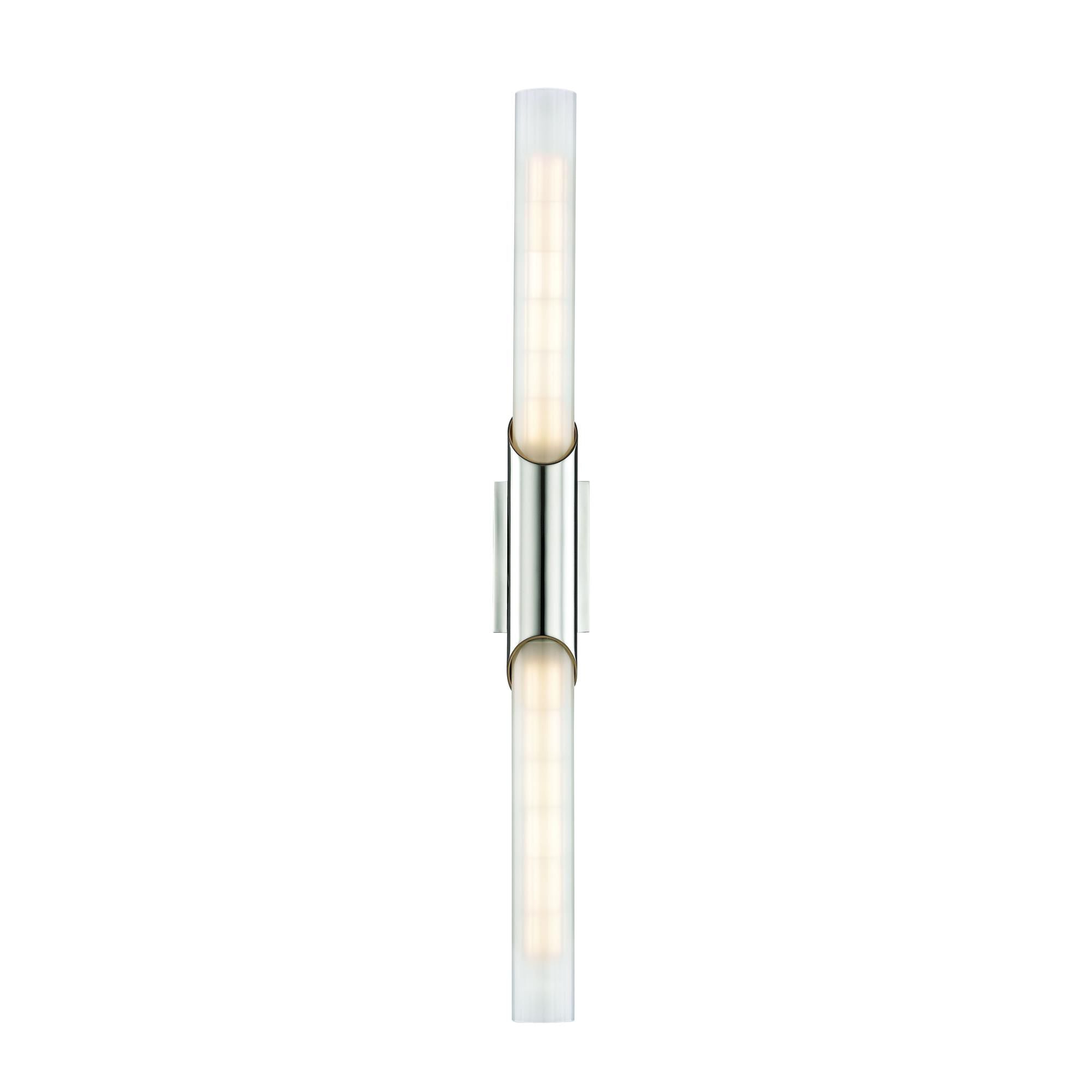 Shown in Polished Nickel finish and Clear-Etched glass